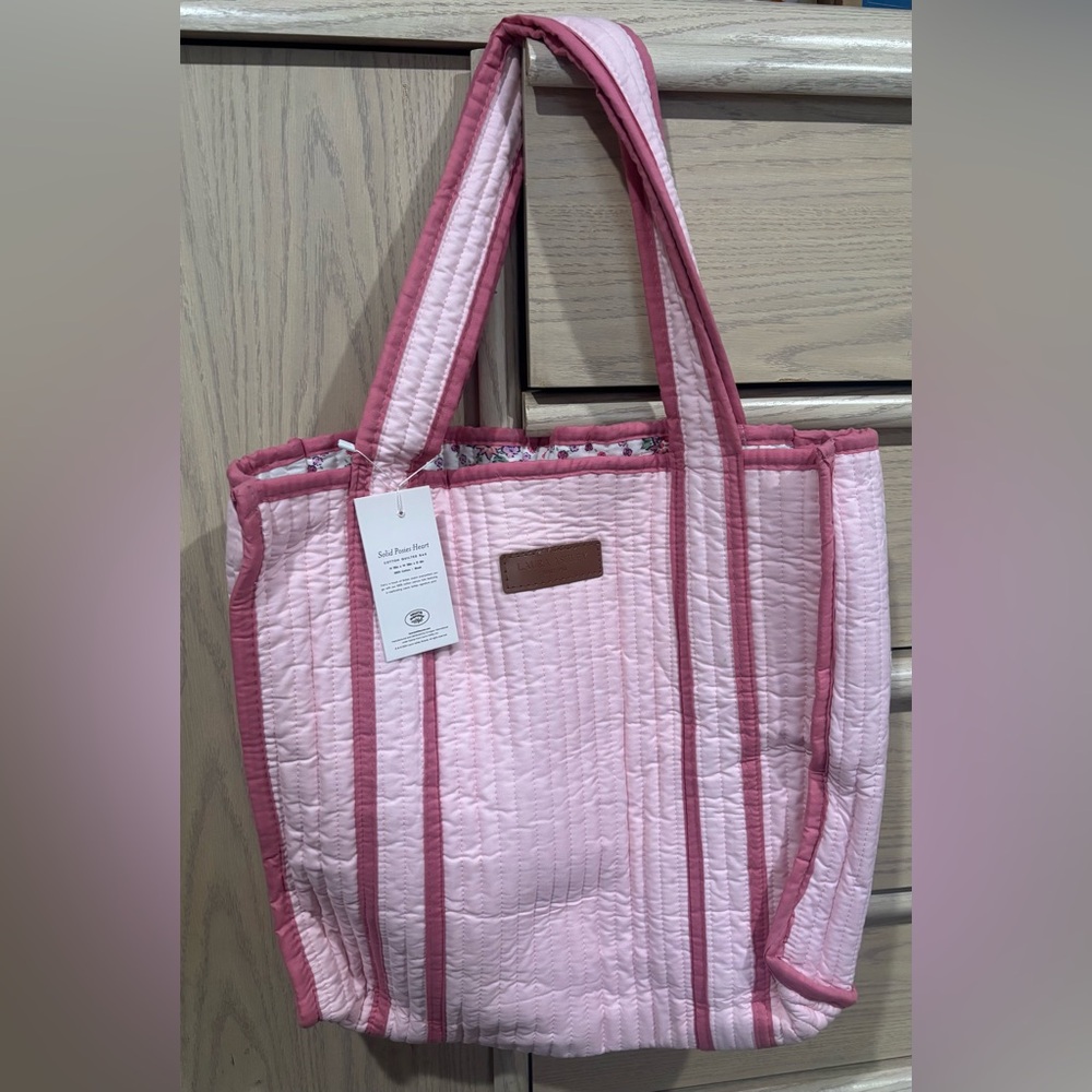 Laura Ashley Light Pink Quilted Tote. NWT!